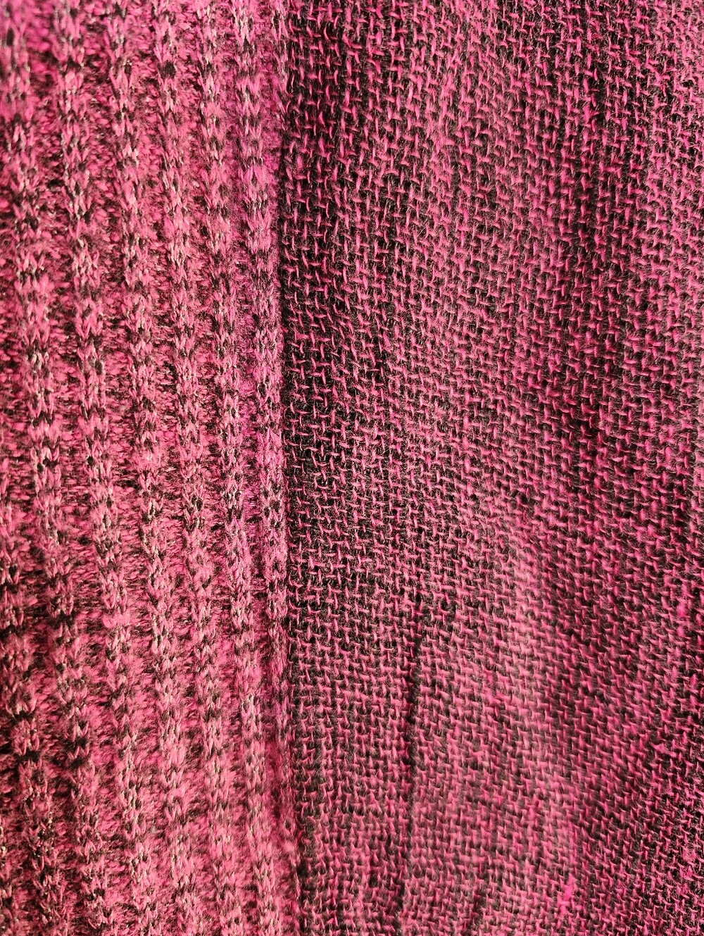 Fenini Pink Two-Tone V-Neck Cotton - Picture 3 of 5